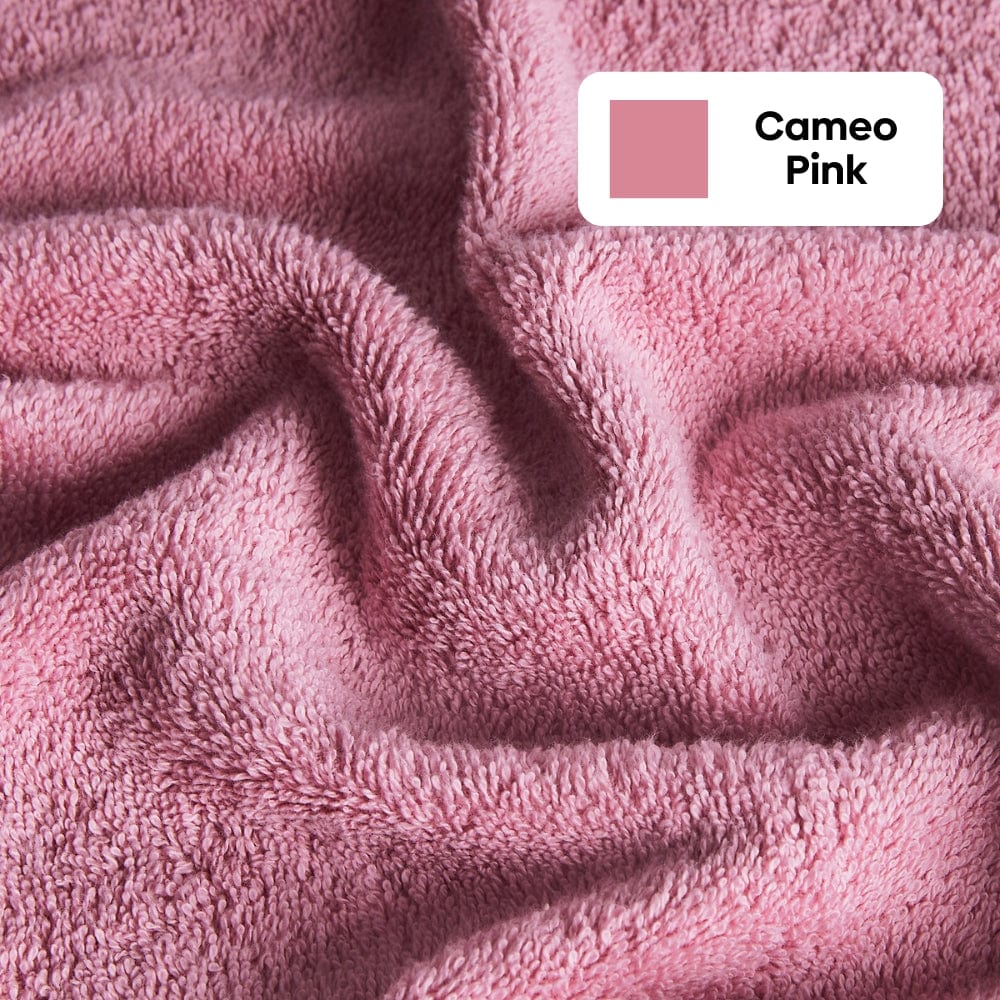 100% Cotton Harmony Combed Bath Towel- Pack Of 2 (Cameo Pink, Taupe)
