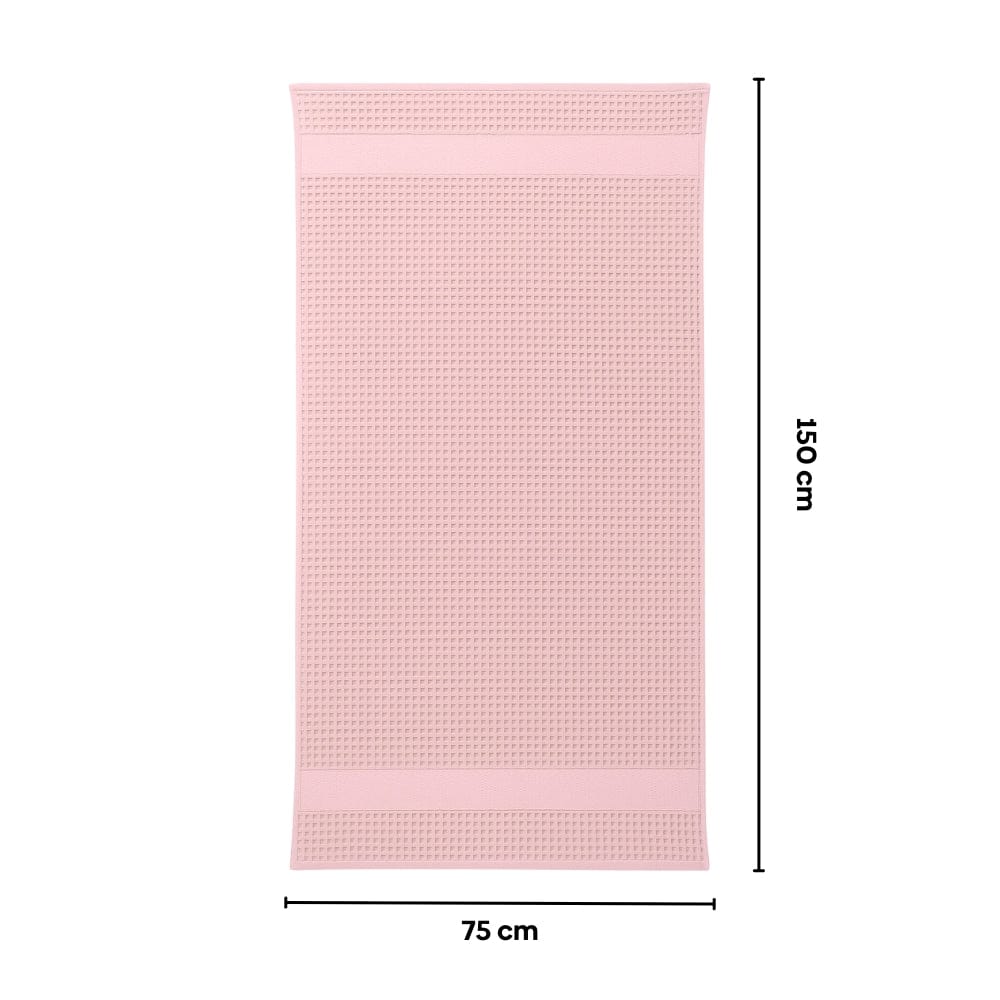 Honeycomb Maple Waffle Solid Bath Towel- Dusty Rose