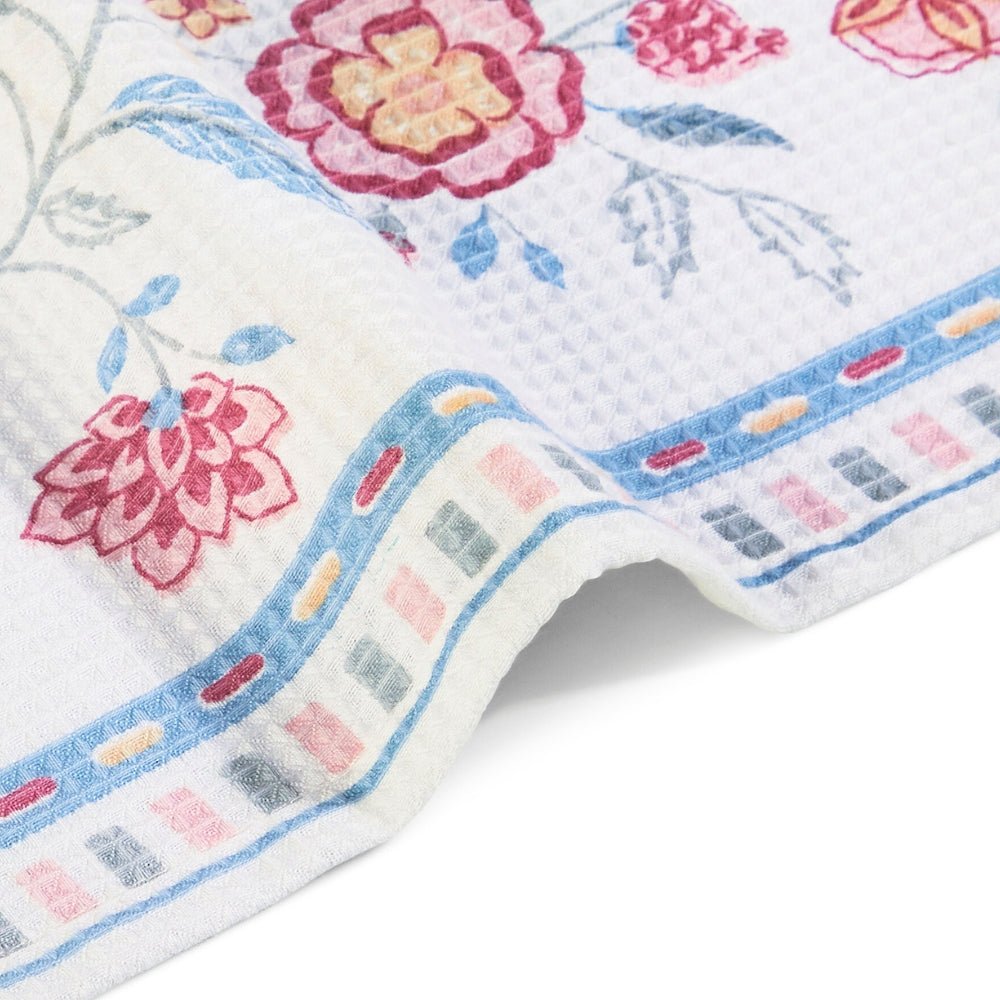 Regalia Waffle Blossom Whisper Bath Towel- White - Waffle Towel | haus & kinder