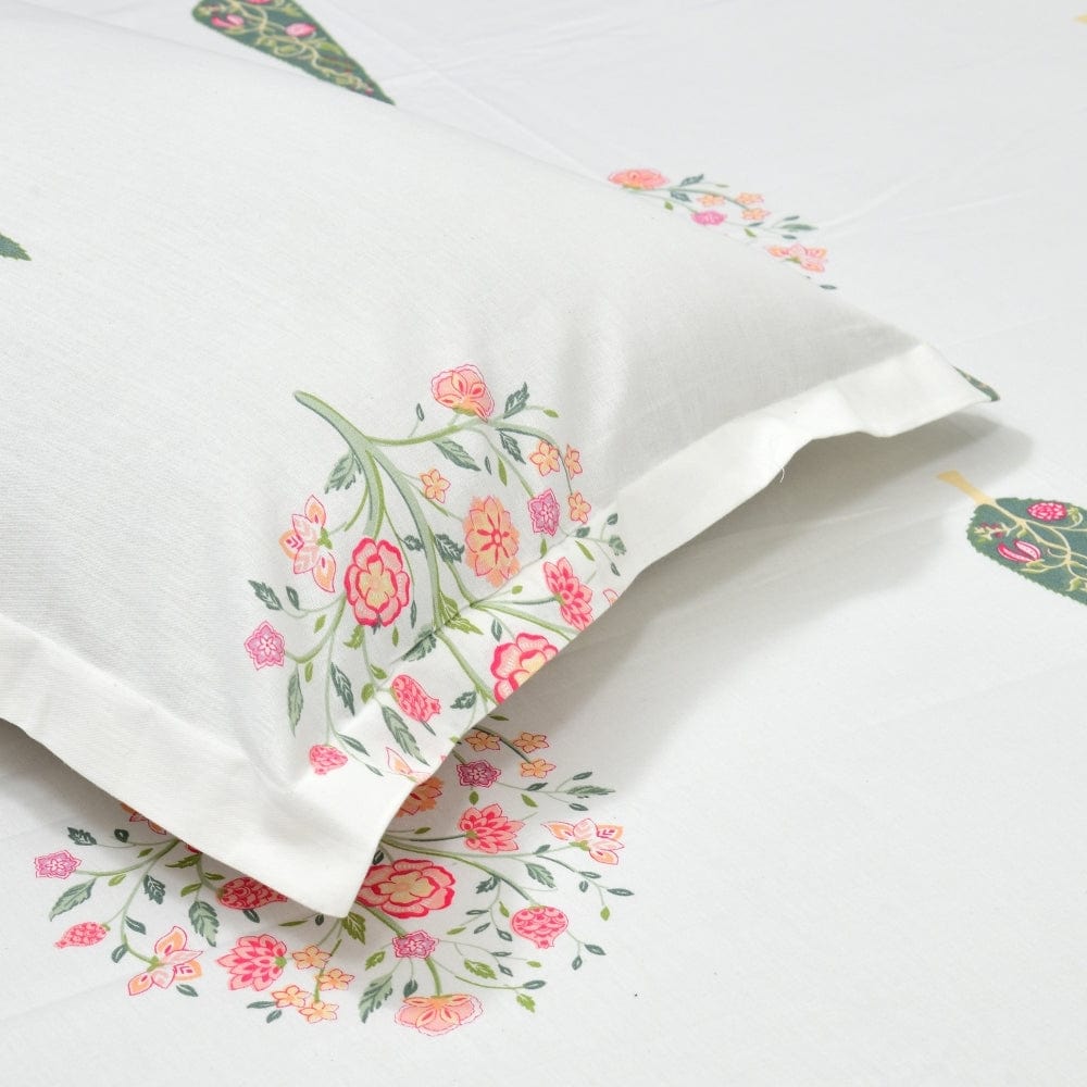 Tree of Life 186 TC Cotton 100% Printed Flat Double Bedsheet