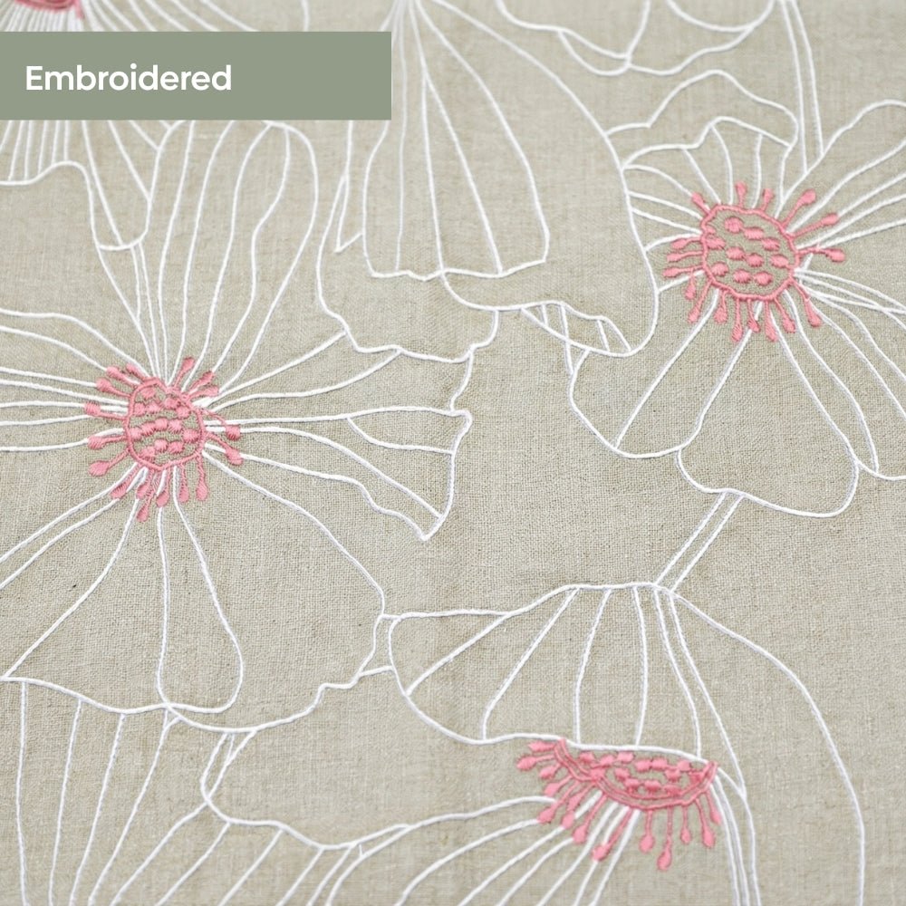 Dune Bloom Embroidered Table Runner, Taupe - Table Linen | haus & kinder