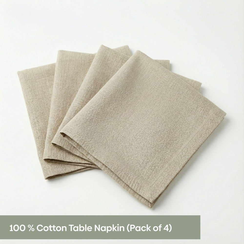 Oat Fold Table Napkin, Taupe (Pack of 4) - Table Linen | haus & kinder
