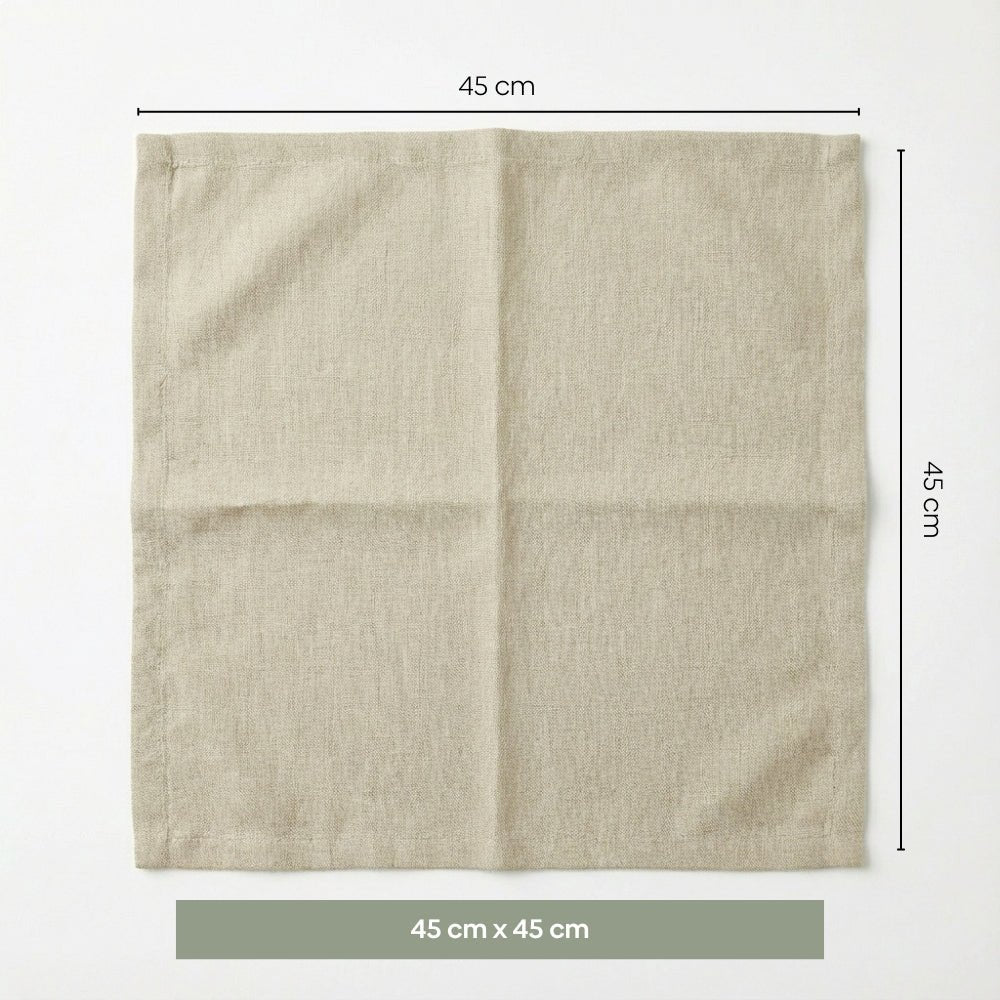 Oat Fold Table Napkin, Taupe (Pack of 4) - Table Linen | haus & kinder