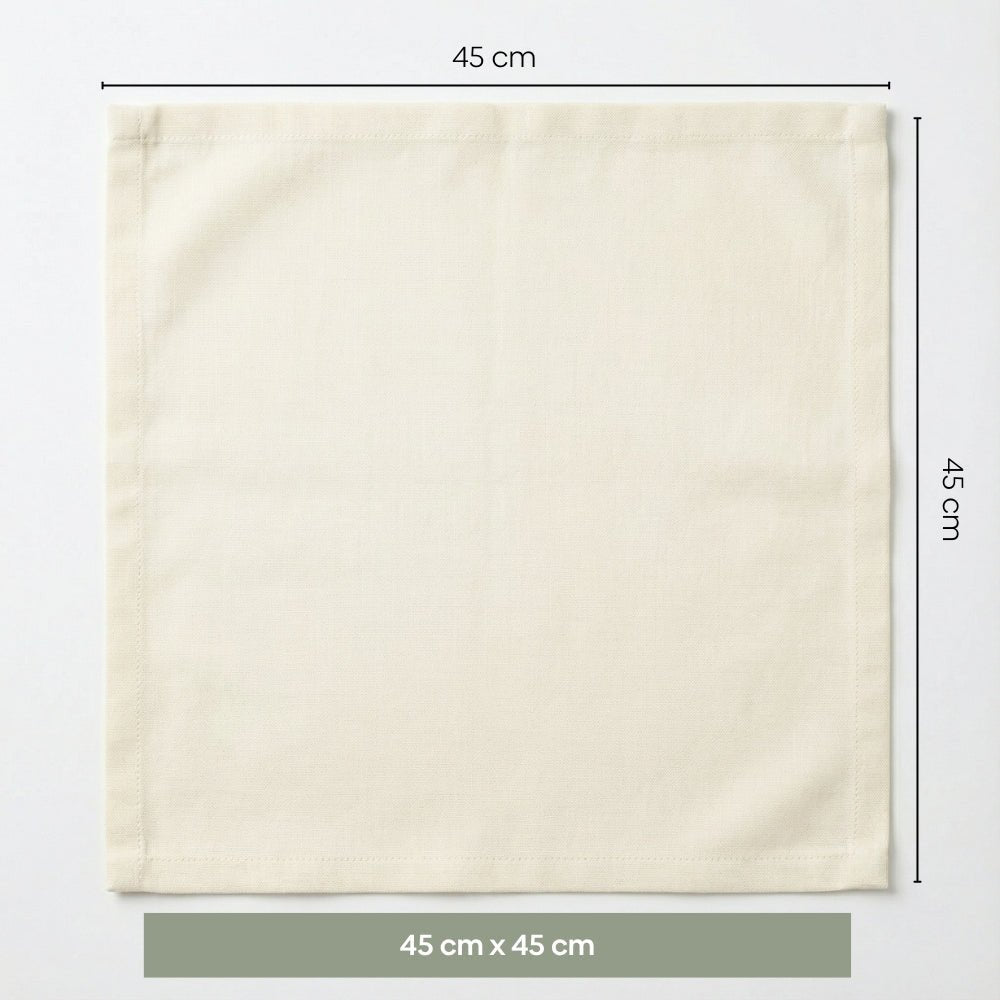 Cream Fold Table Napkin, Ivory (Pack of 4) - Table Linen | haus & kinder