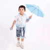 Clear Sky Kids Raincoat with inbuilt Backpack Extension, Clear Blue (2-5Y)