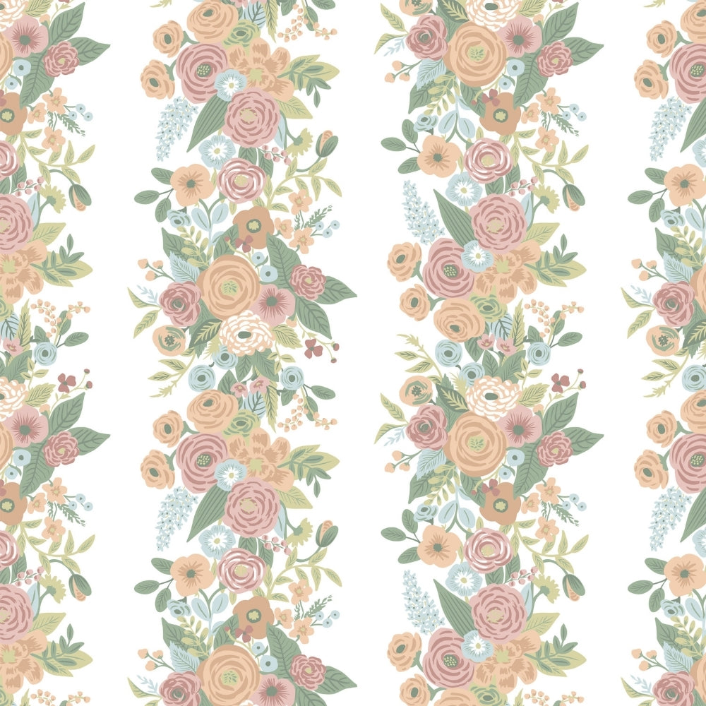 Vintage Peony 100% Cotton Double Fitted Bedsheet, 144 TC