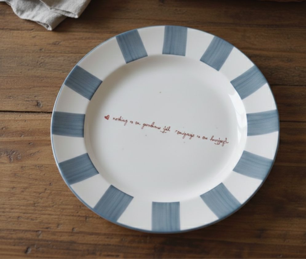 Daydream Blue Blue Dinner Plate- White & Blue - Dinner Plate | haus & kinder