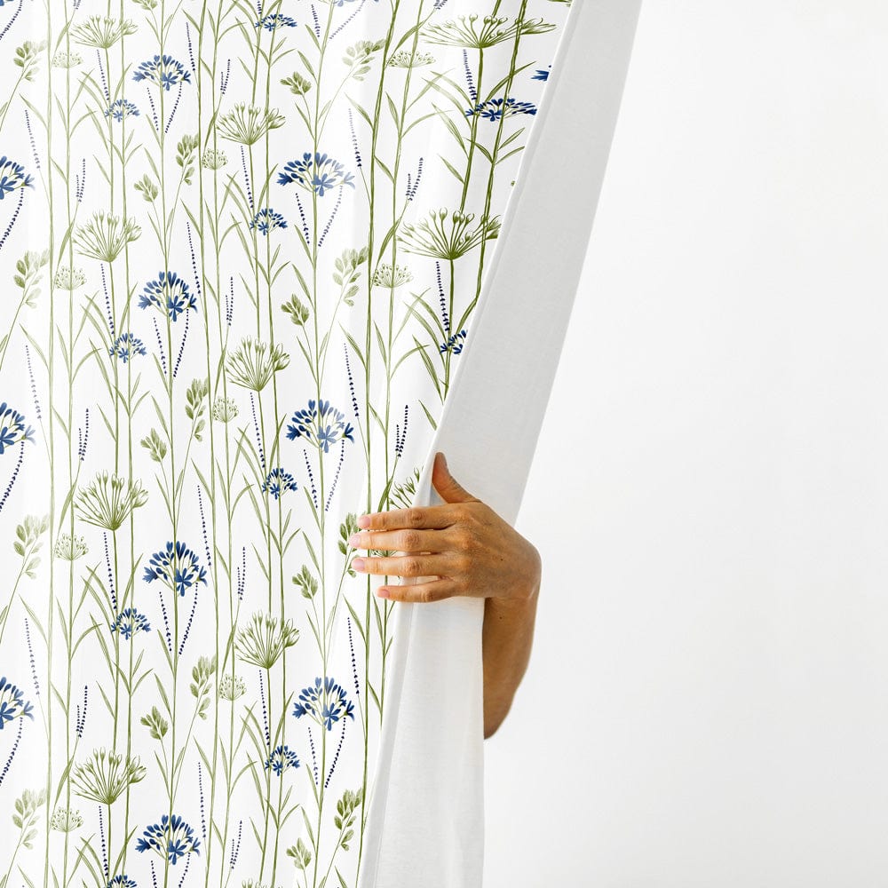 Wild Whisper Blue Curtain Set