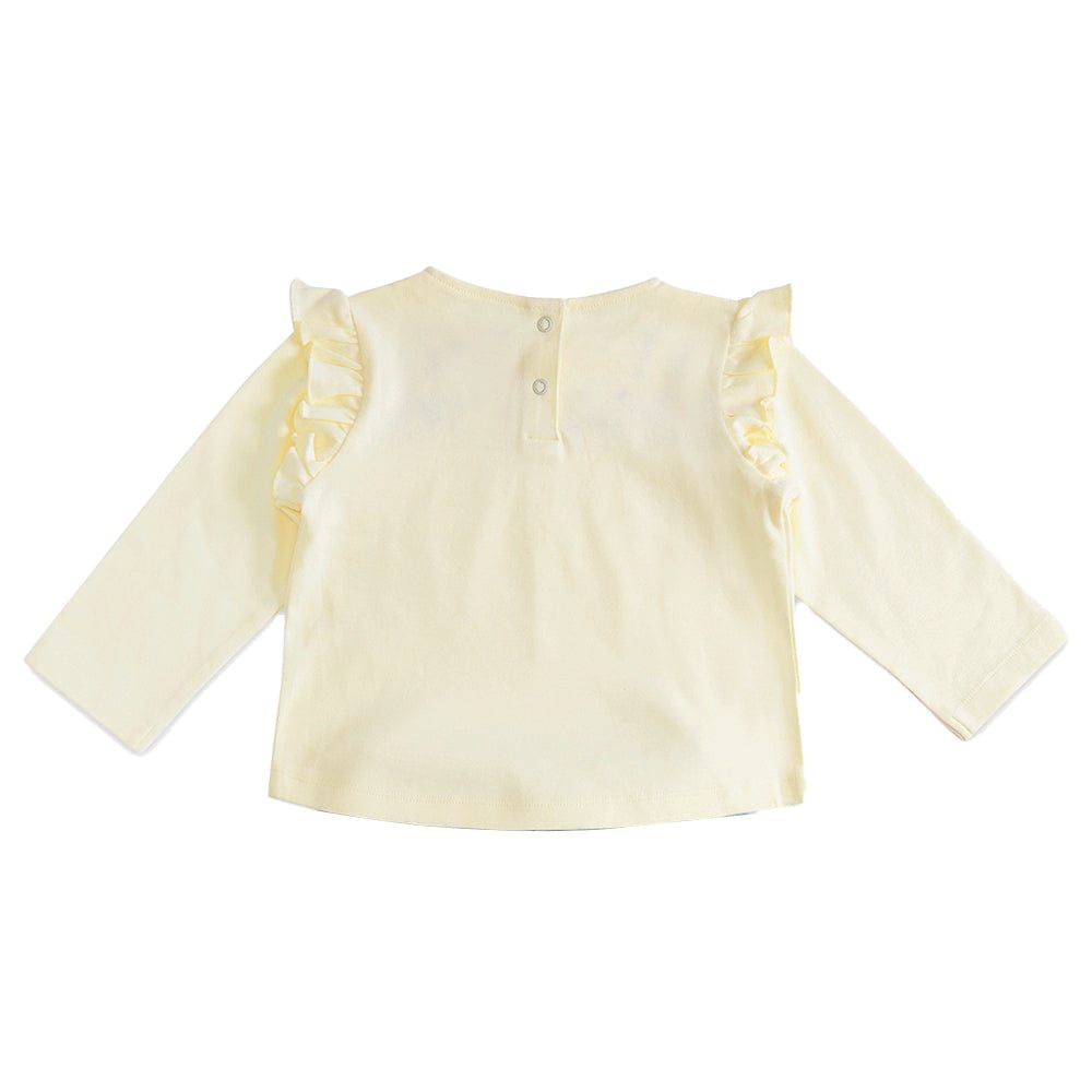 100% Cotton Full Sleeve Girl Top Off, white