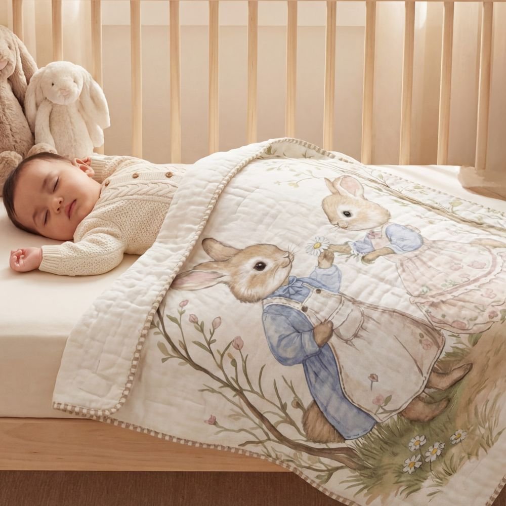 Meadow Mates Muslin 6- Layer Blanket, (0-2 Years) - Swaddles and Blankets | haus & kinder