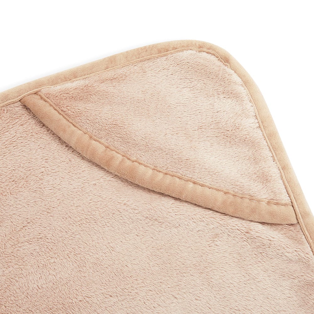 Super Soft Plush Baby hooded Flannel Blanket, Brown