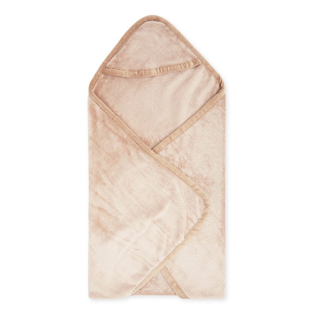 Super Soft Plush Baby hooded Flannel Blanket, Brown