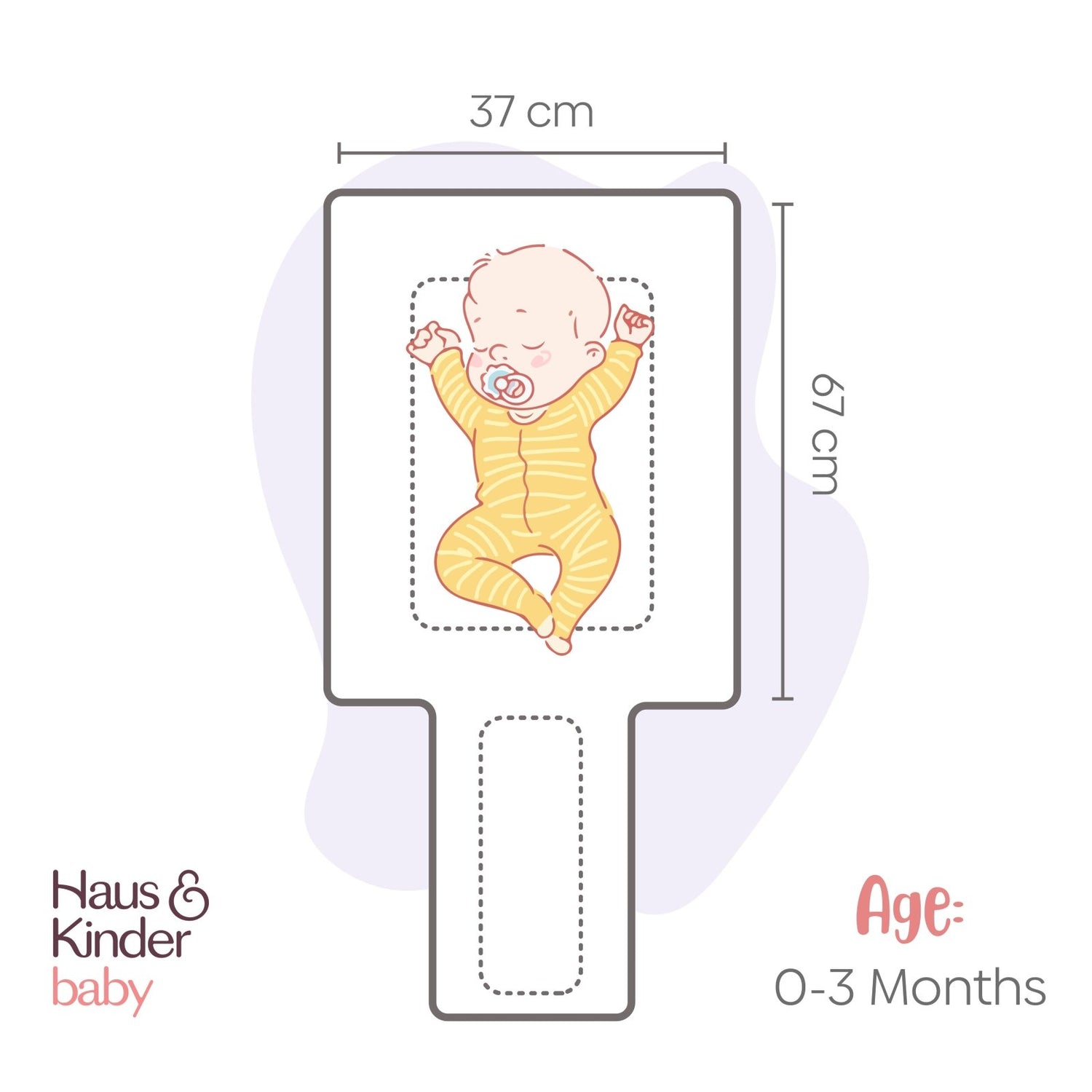Sunny Citrus Splash 100% Cotton Carrier Nest cum sleeping bag 0 - 3 Months Lightweight - Carrier Nest | haus & kinder
