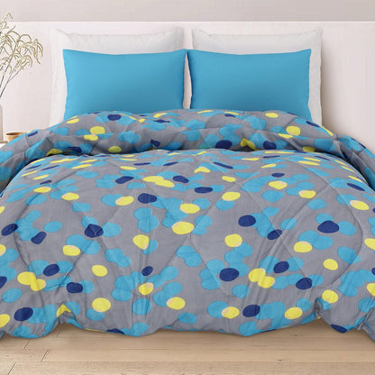 Polka Bubbles Microfibre Reversible Comforter Single/Double Bed Size