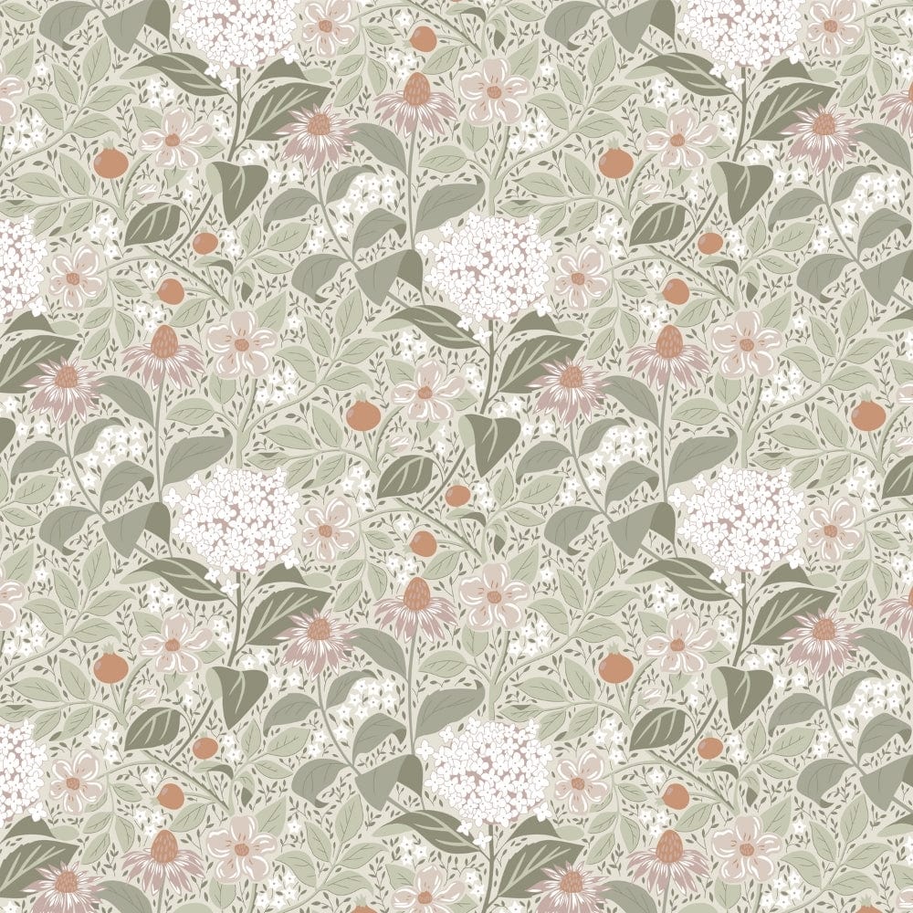 Cottage Bloom 100% Cotton King Fitted Bedsheet, 144 TC