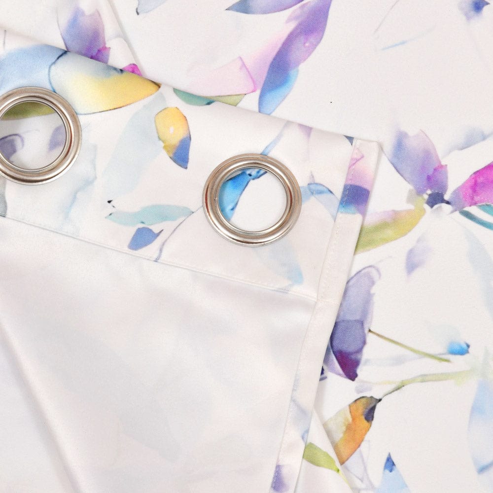 Abstract Floral Blackout Curtain Set