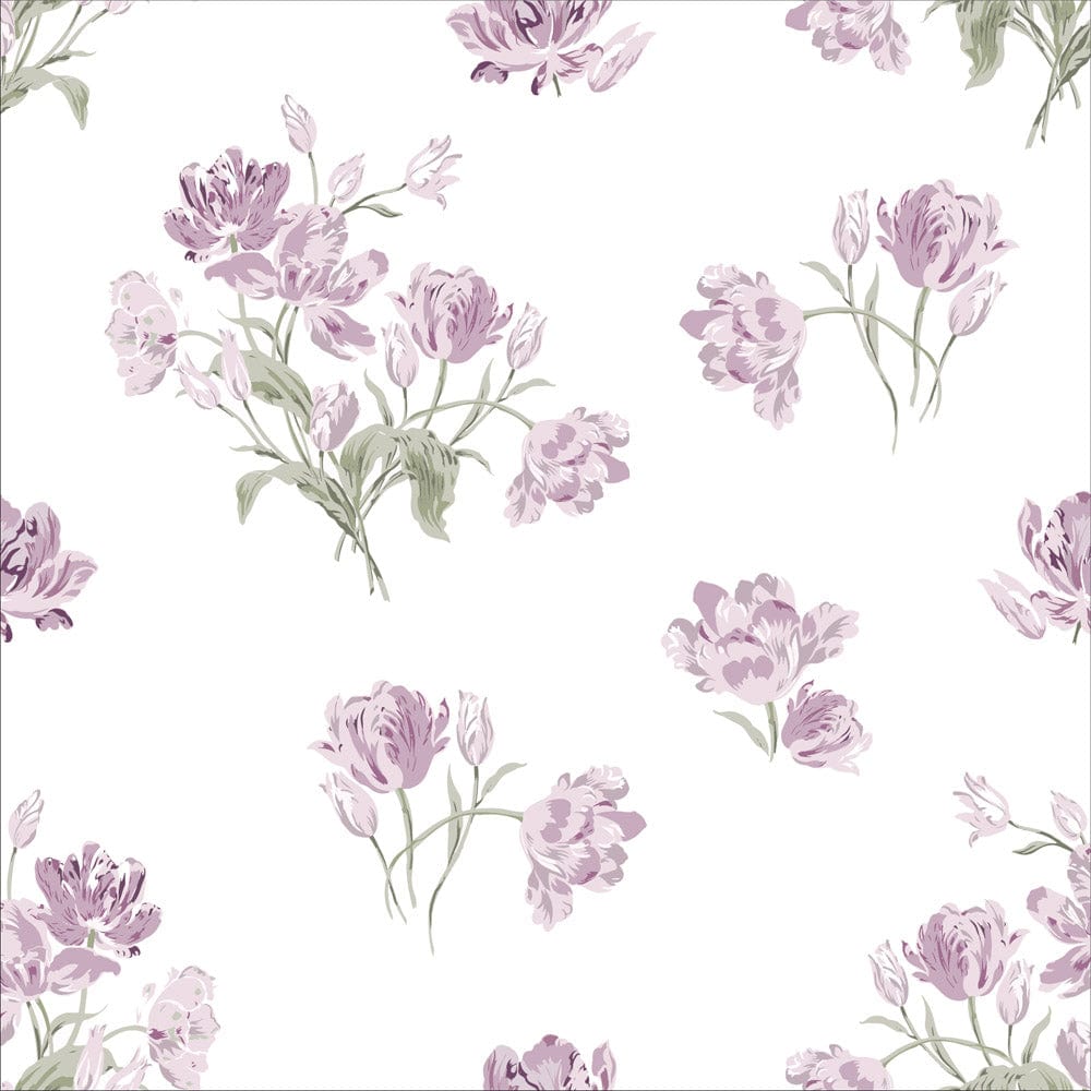 Lilac Dream 100% Cotton Double Bedsheet, 186TC