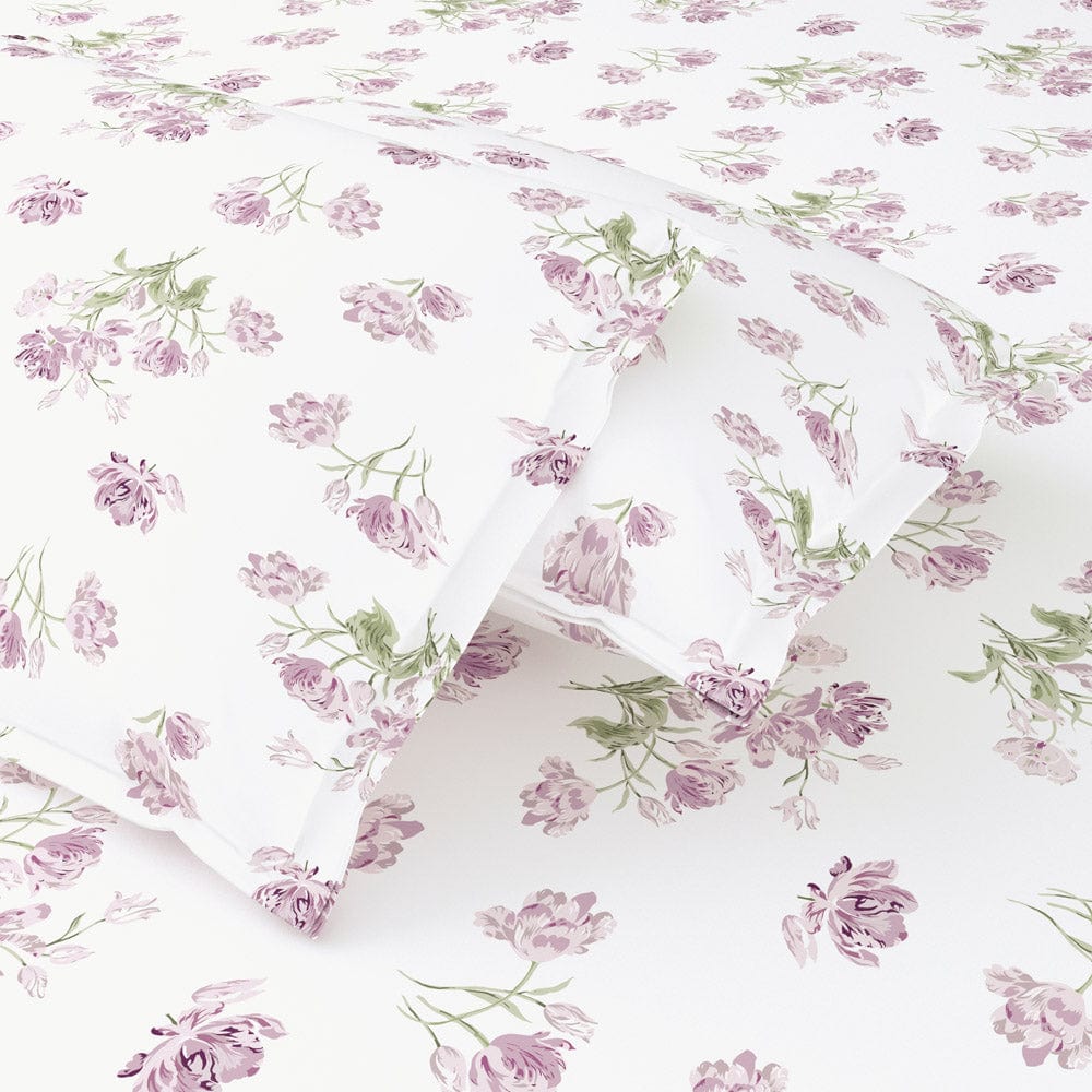 Lilac Dream 100% Cotton Double Bedsheet, 186TC