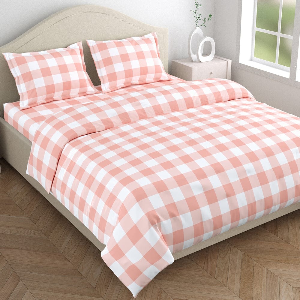 Cottage Core Blush 100% Cotton Bedsheet, 186 TC