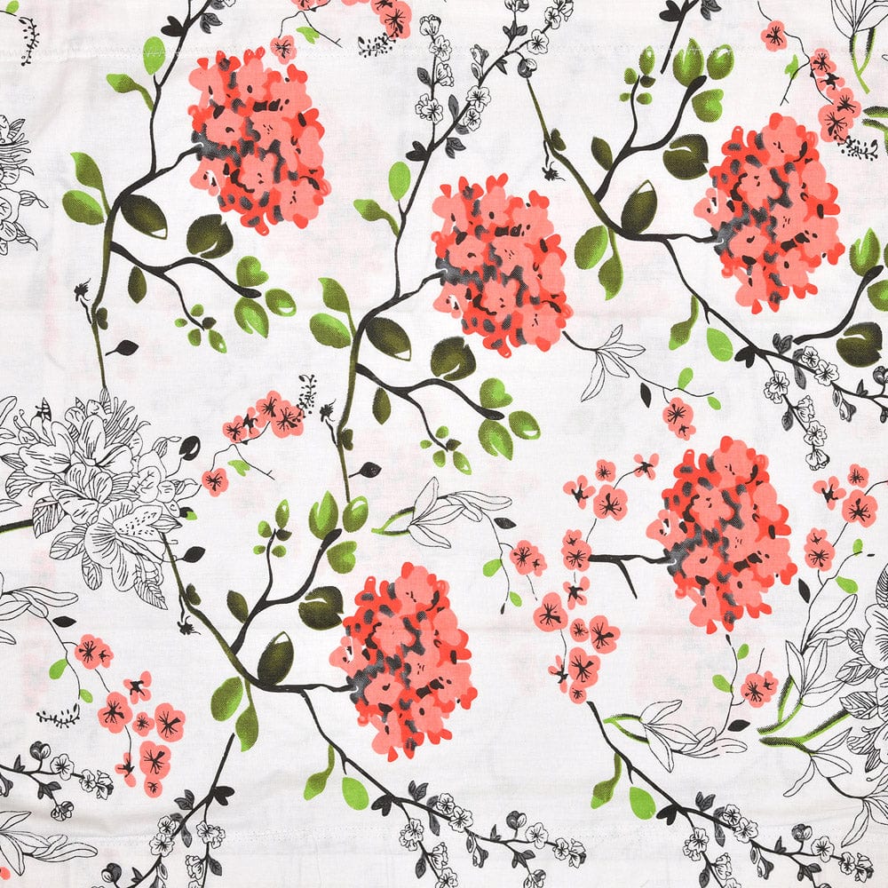 Victorian Summer Dream, 100% Cotton Double Size Bedsheet, 186 TC