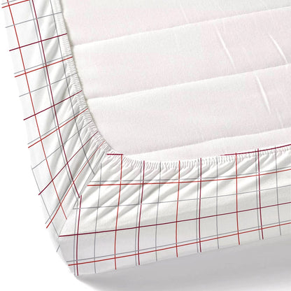 Grid Overlay 100% Cotton Bedsheet, 186 TC
