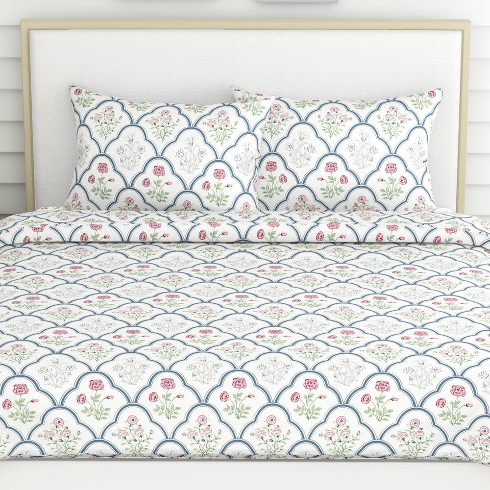 Classic Trells, 100% Cotton King Size Bedsheet, 186 TC