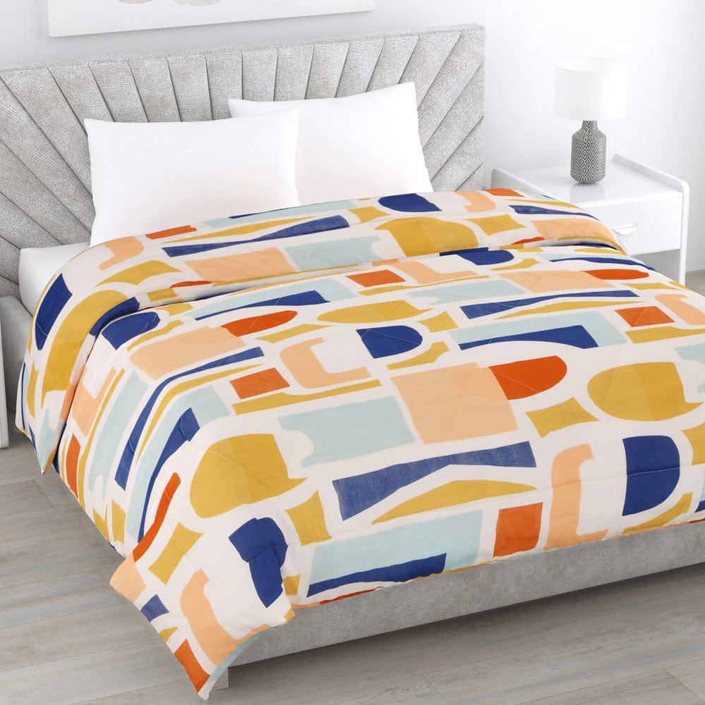 Print Microfibre Reversible Comforter Single/Double Bed Size