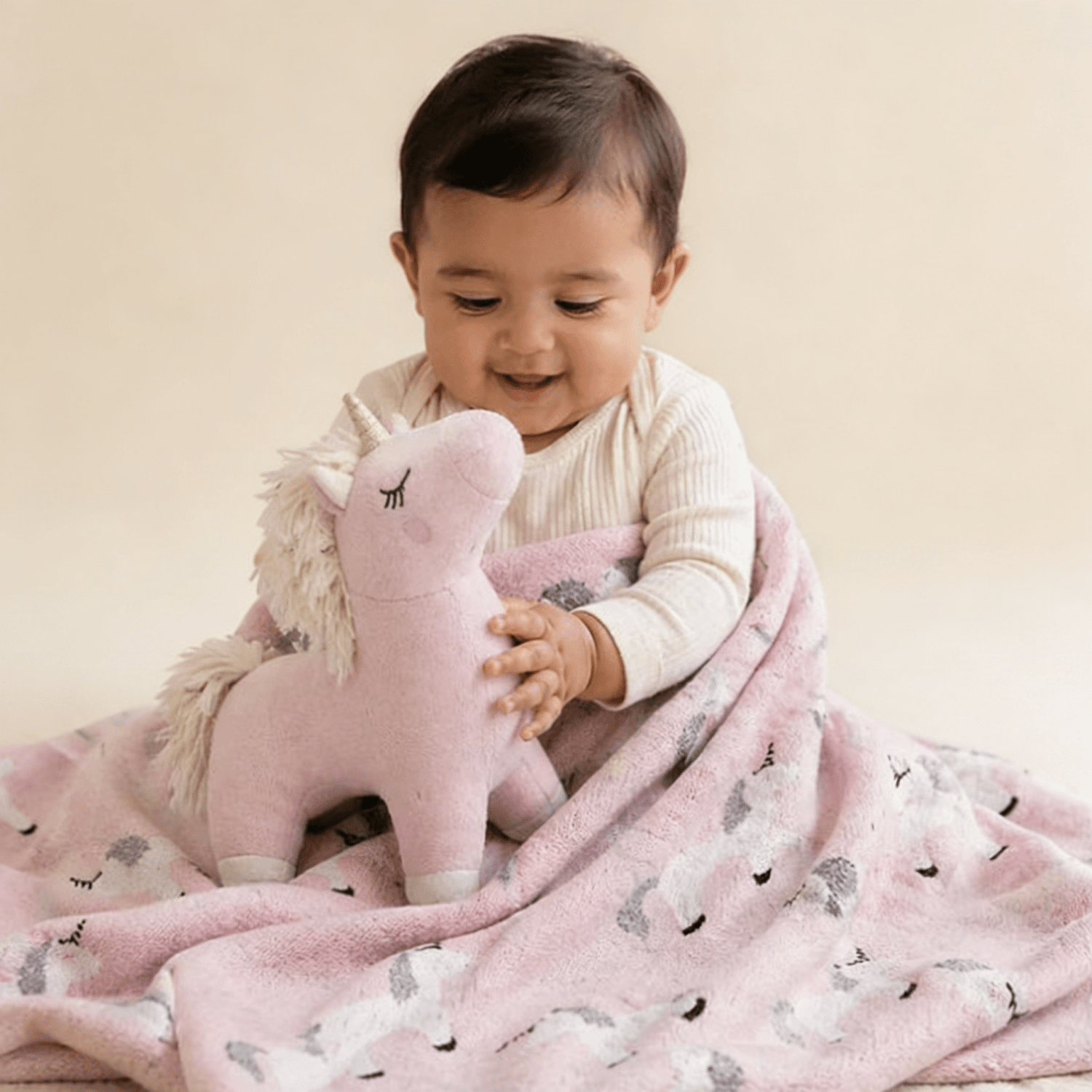 Fluffy Pony 100% Cotton knitted Summer AC blanket 0 - 2 years - Blanket | haus & kinder