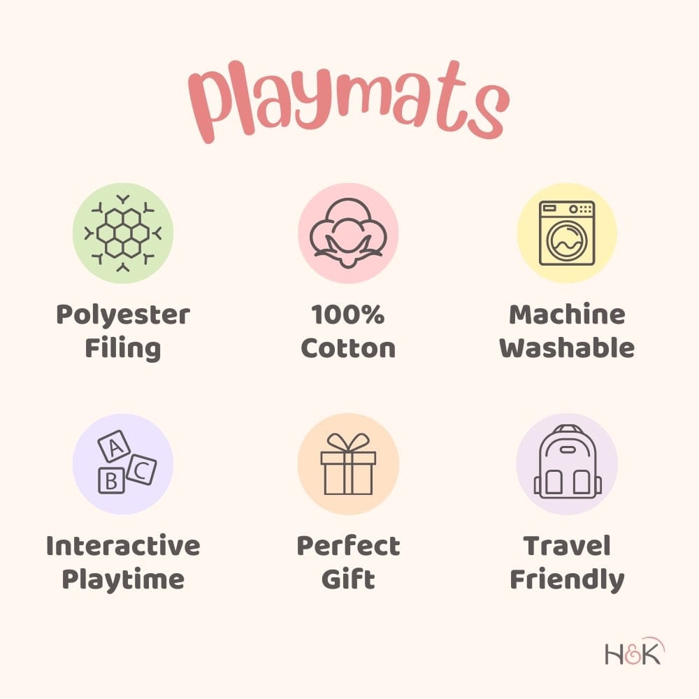 Baby Cotton Playmat, Jungle Party ( Newborn - 24 Months)