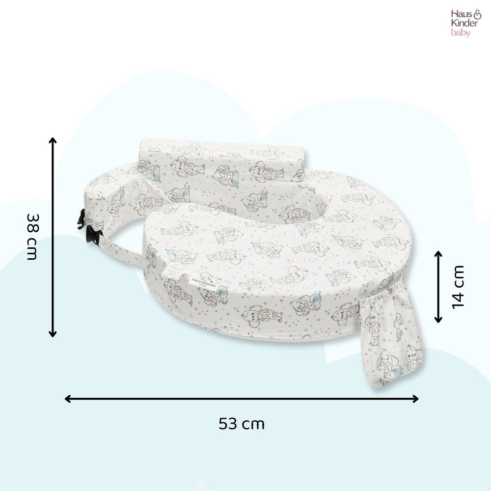 Baby Ele Feeding Pillow- Posture Support With Pocket 0-12 month - Feeding Pillow | haus & kinder