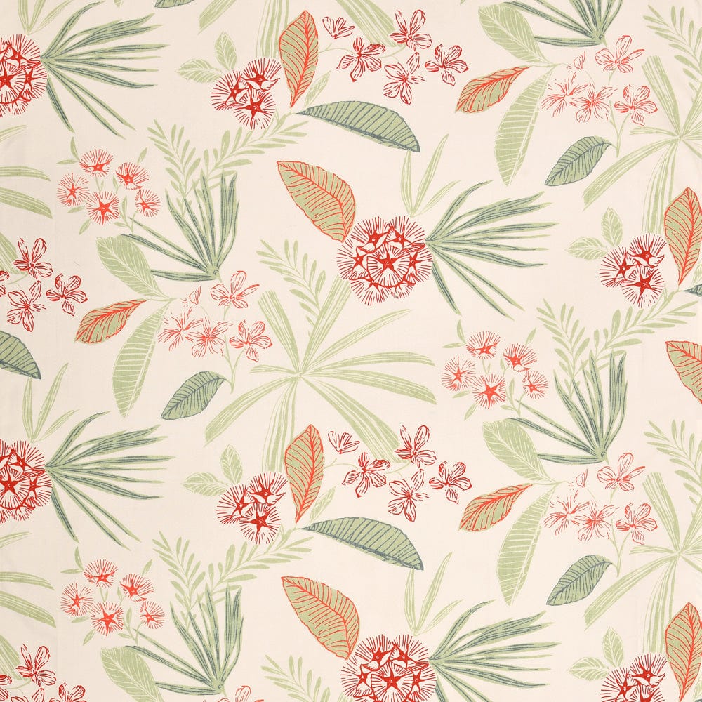 Modest Flower Red Curtain Set