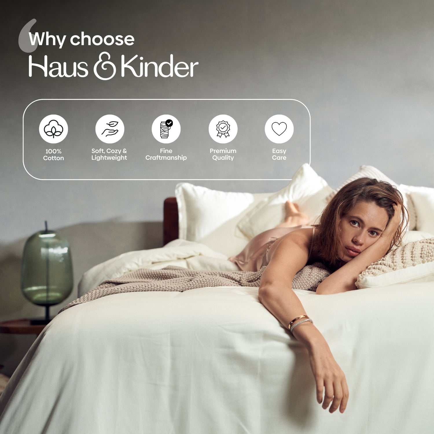 Bloomfield Dawn Combed Cotton King Fitted Bedsheet, 186 TC