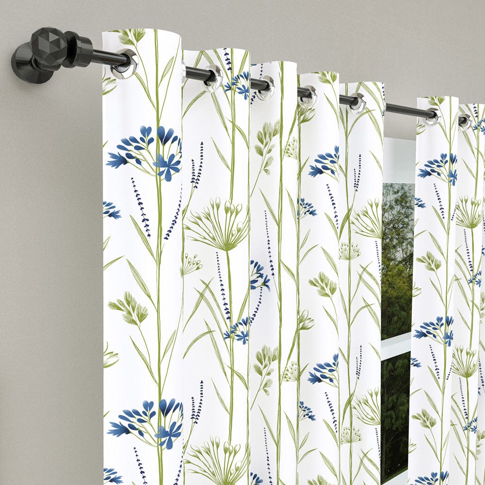 Wild Whisper Blue Curtain Set