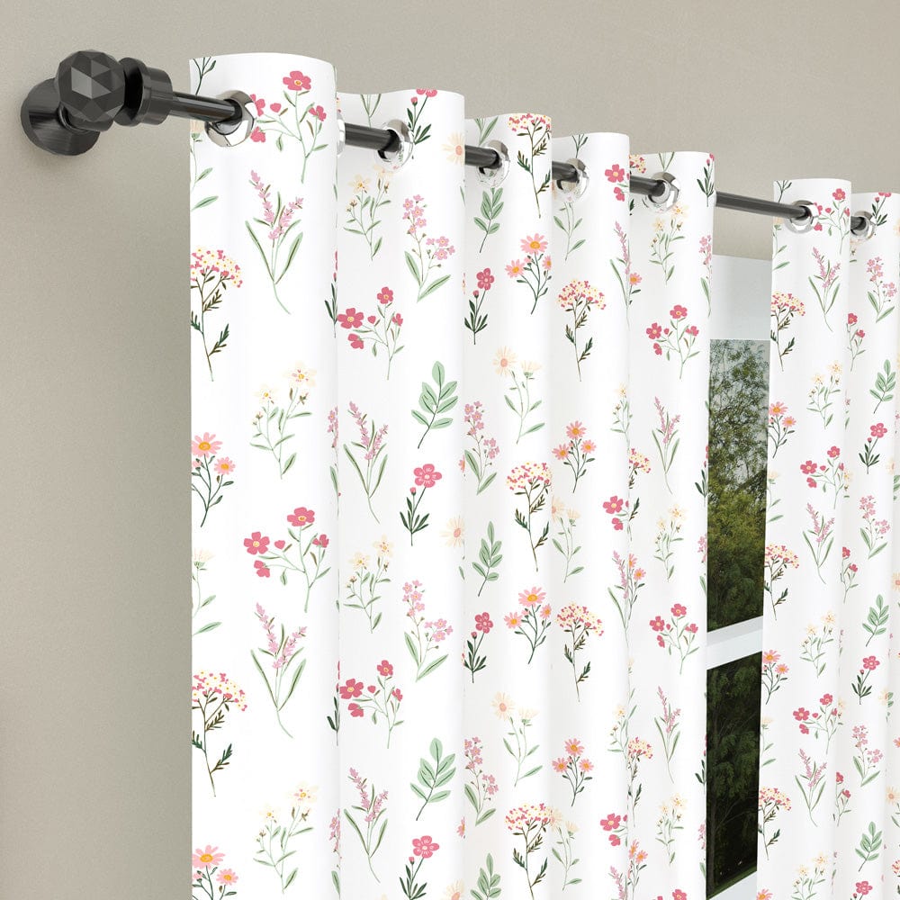 Floral Clusters Curtain Set