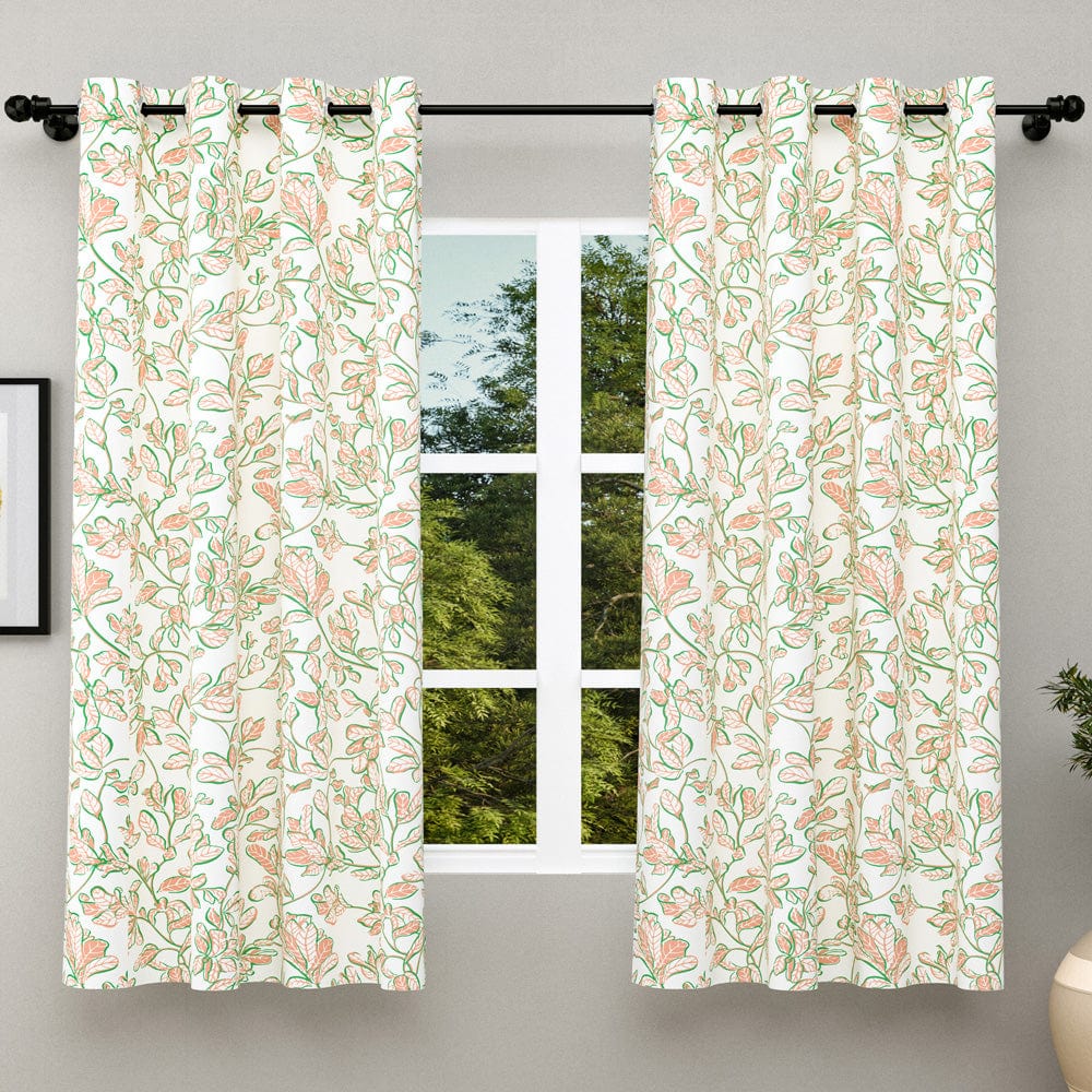 Leafy Canopy Blush Curtain Set