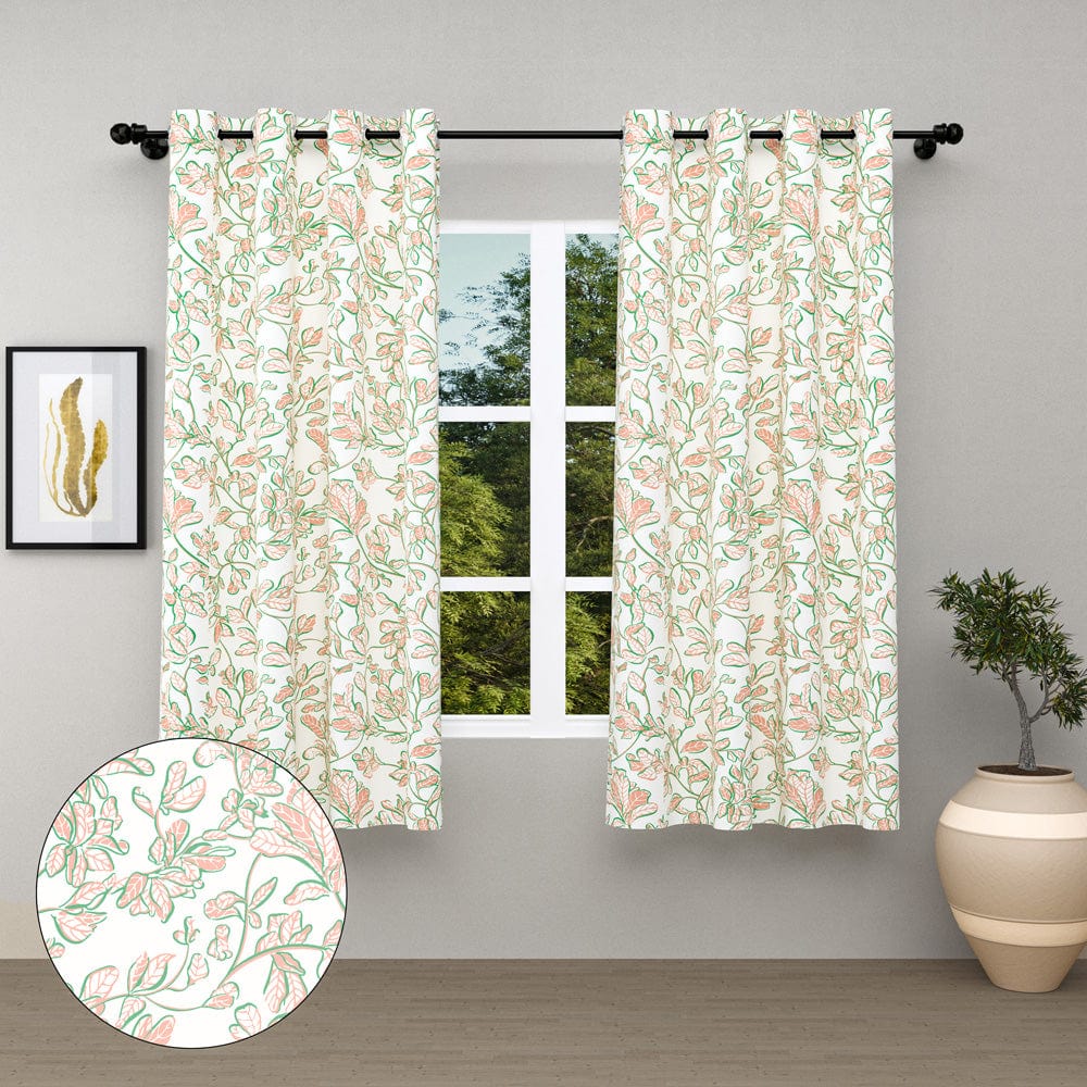 Leafy Canopy Blush Curtain Set