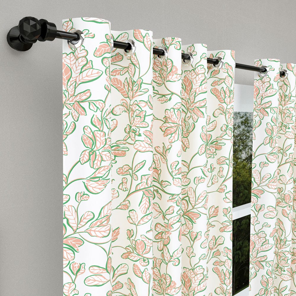 Leafy Canopy Blush Curtain Set