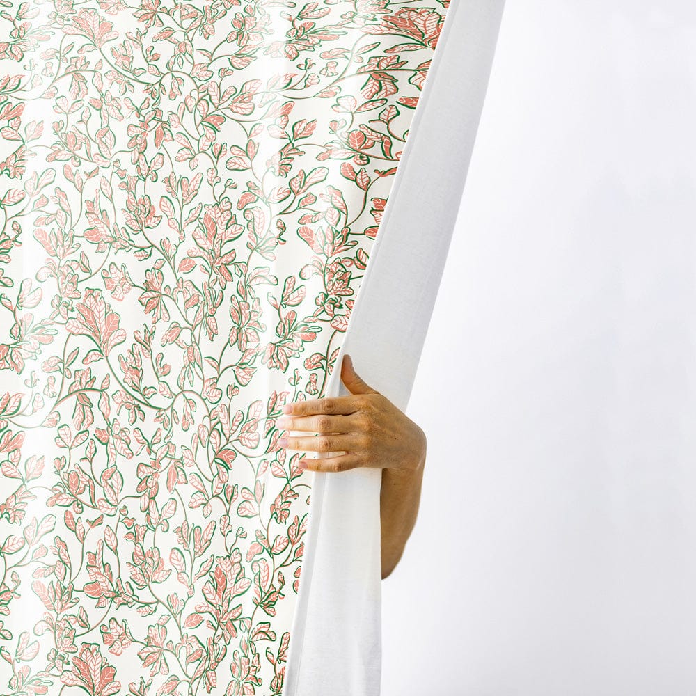 Leafy Canopy Blush Curtain Set