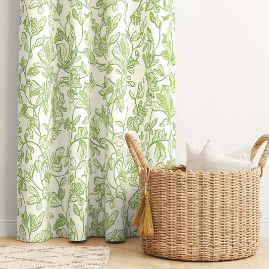 Leafy Canopy Green Curtain Set