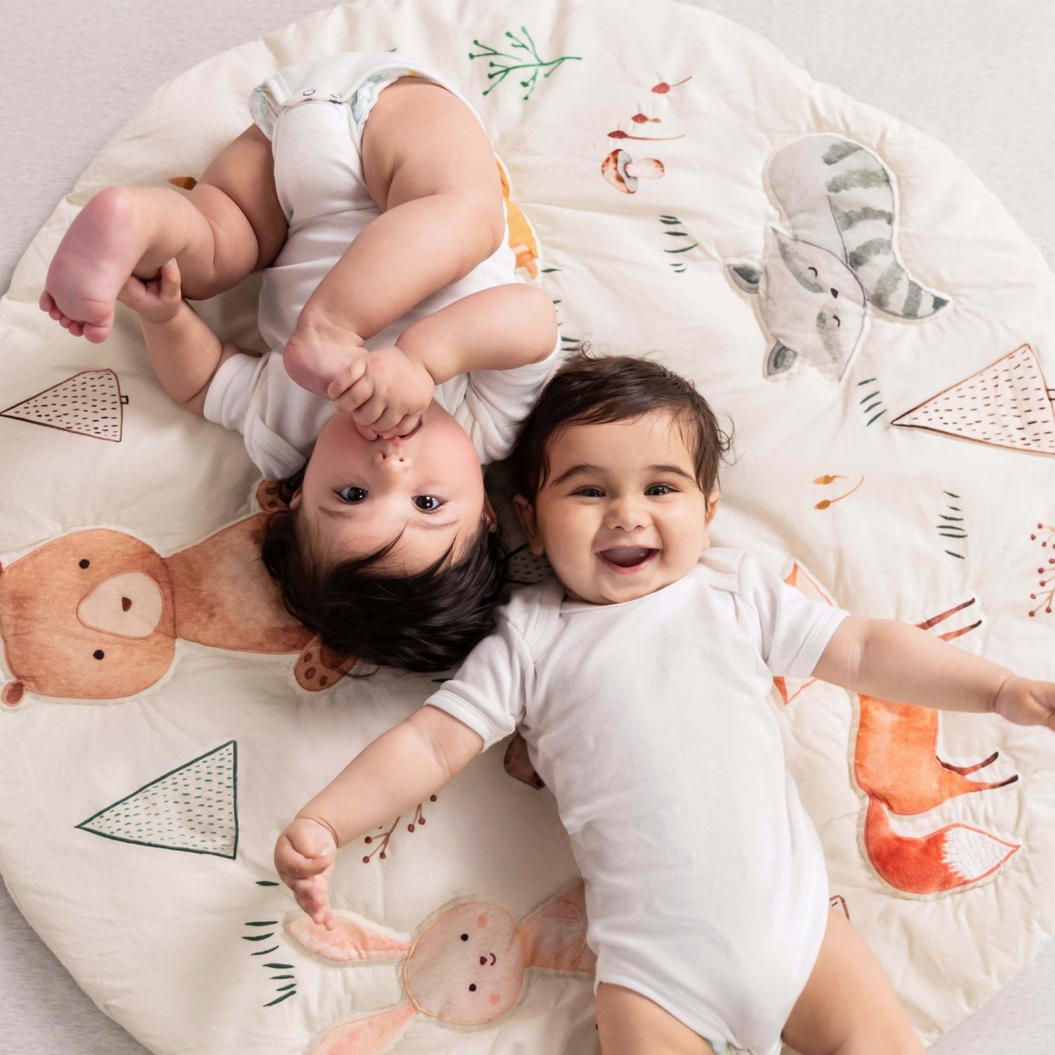 Woodland Animals Baby Activity Mat with Animal Rattles - Play Mat | haus & kinder