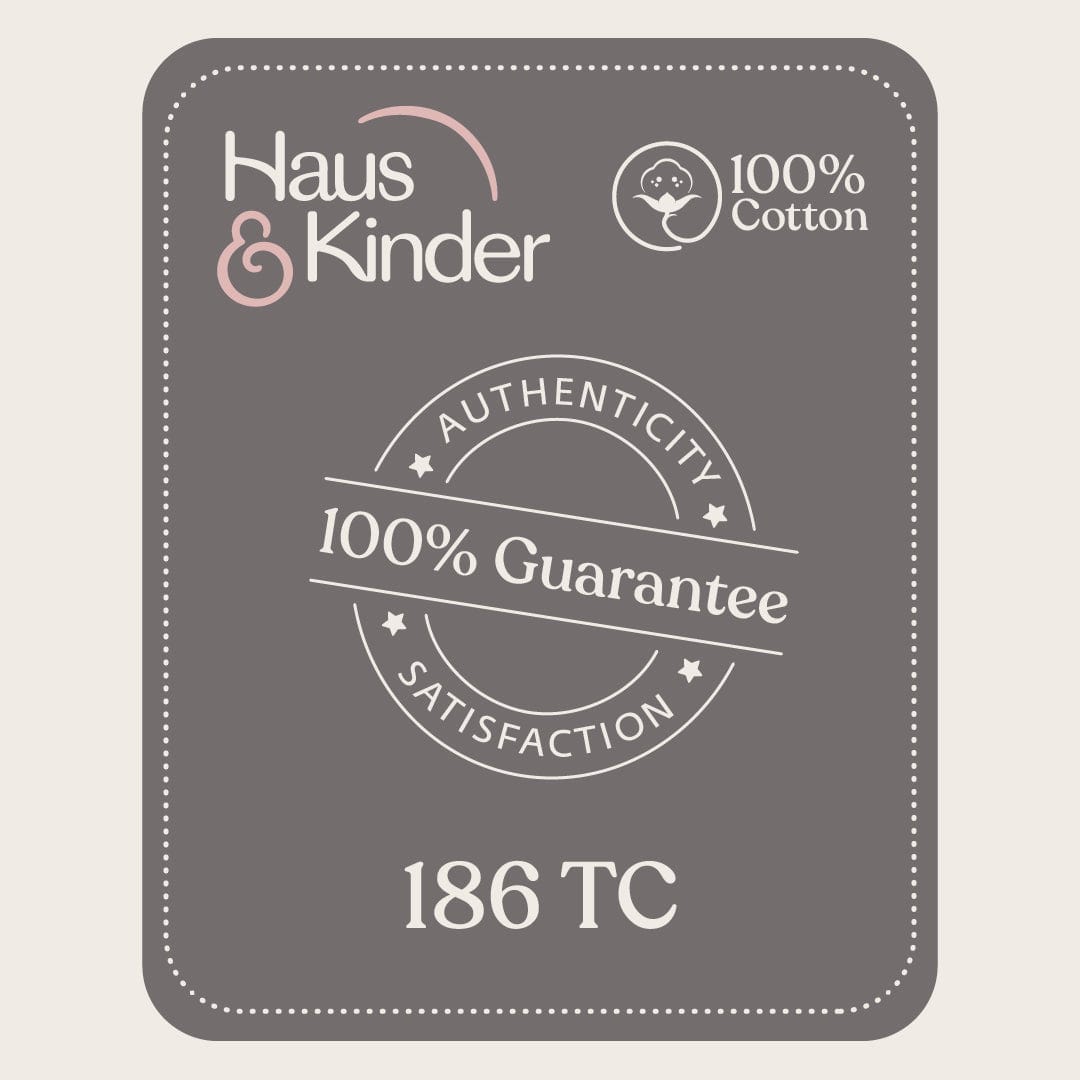 Floral Grace, 100% Cotton Double Size Bedsheet, 186 TC, Blue