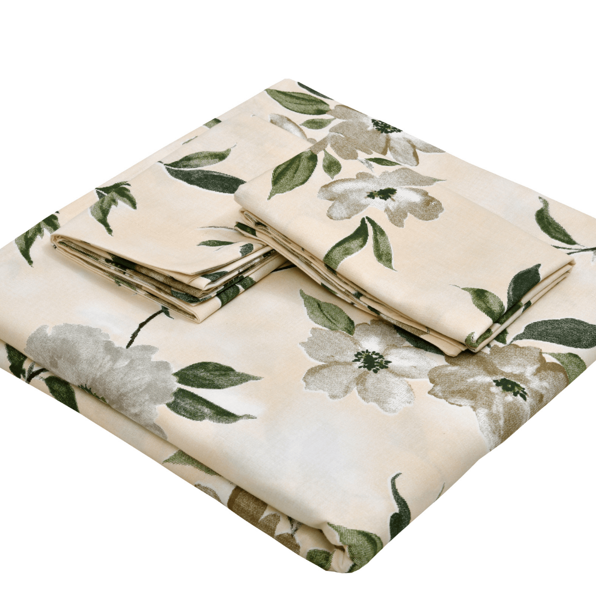 Greek Garden Romance, 100% Cotton King Size Bedsheet, 186 TC Yellow