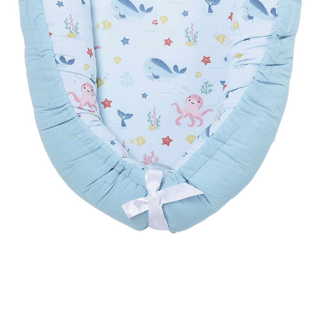 Vitamin Sea Baby Sleeping Nest, Portable Adjustable Newborn Crib Bassinet, 0-24 Months