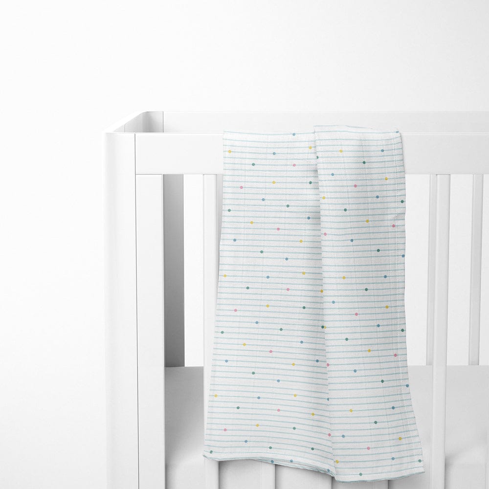 Aloha Collection 100% Cotton Muslin Swaddle Pack Of 4 (Elephant, Dot, Fruit, Ocean)
