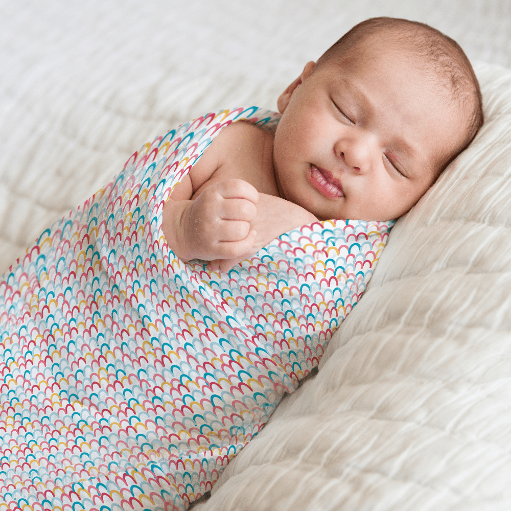 Rainbow Collection 100% Cotton Soft Muslin Swaddles Wrap for Newborn Baby - Pack of 3, Multicolor