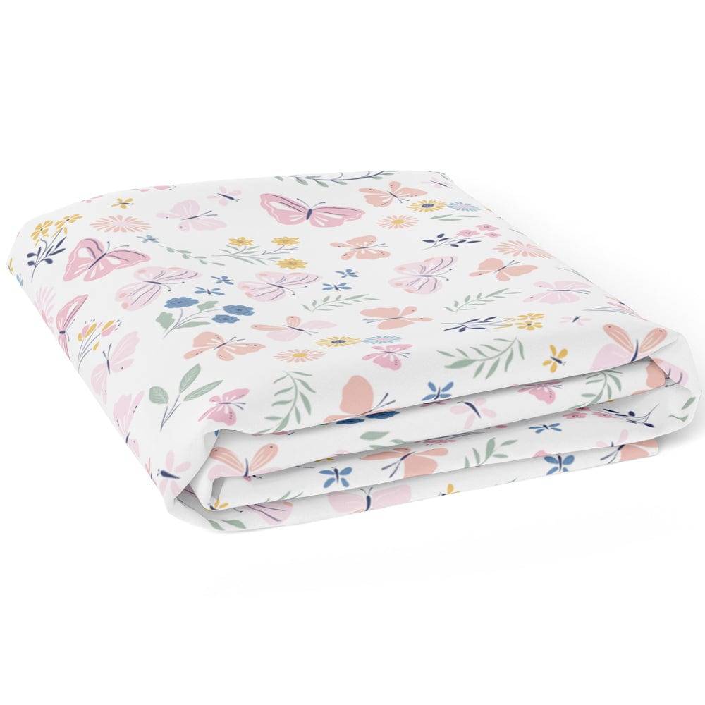 Butterfly garden Cotton Fitted Crib Sheet.