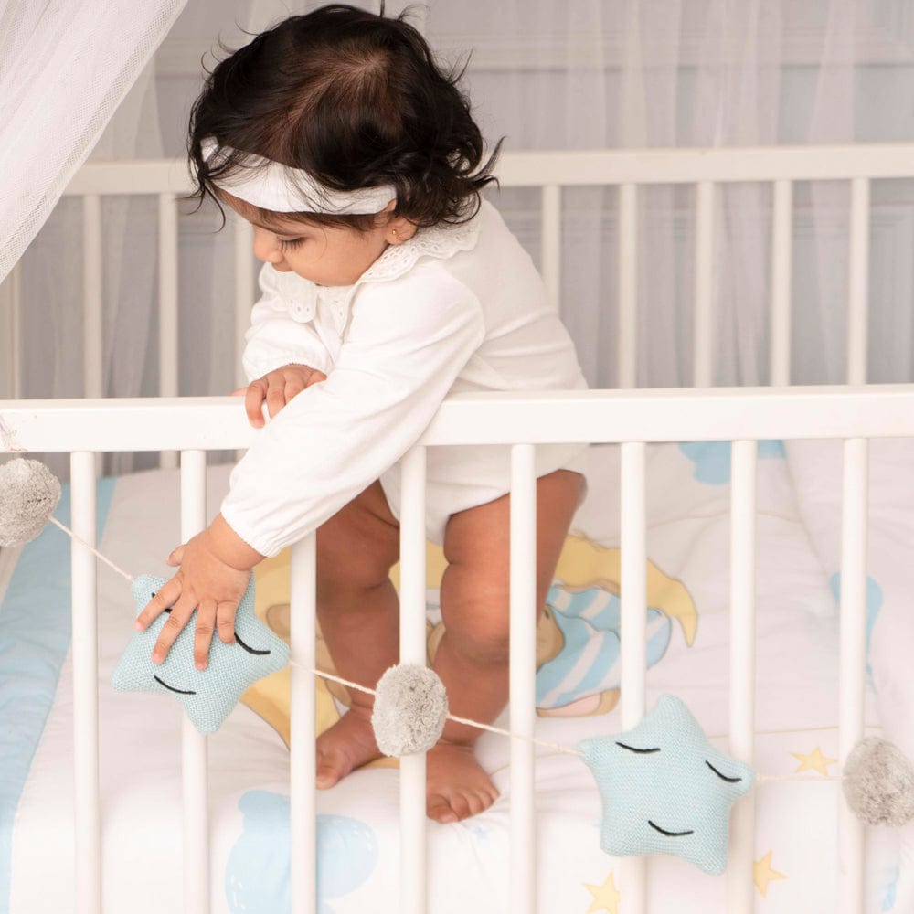 Star-Crib/Cot Bunting ,Blue