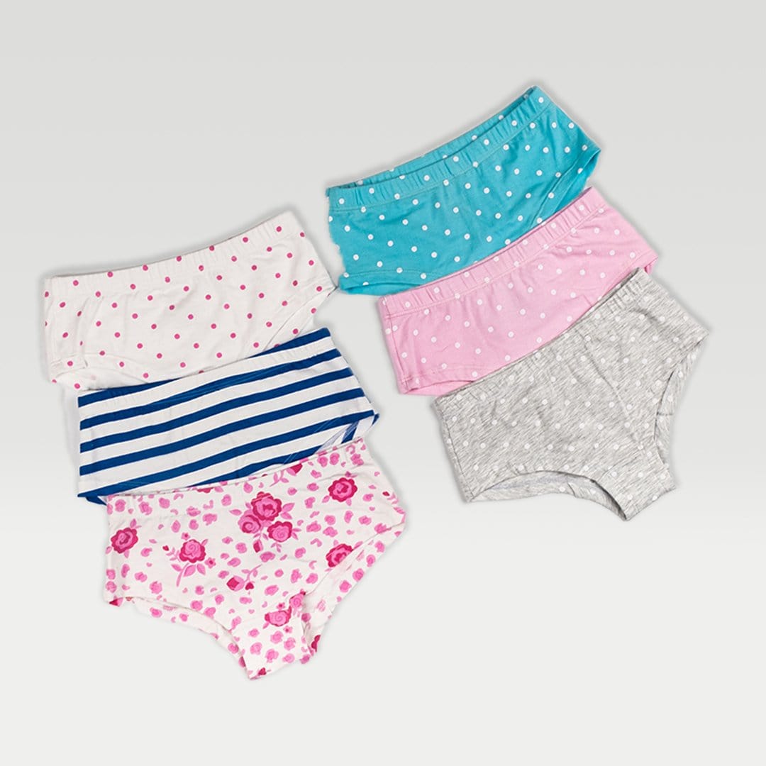 Girl Boyshorts, Pack of 3, Bio-wash Cotton Antibacterial Finish (1-10 Years)