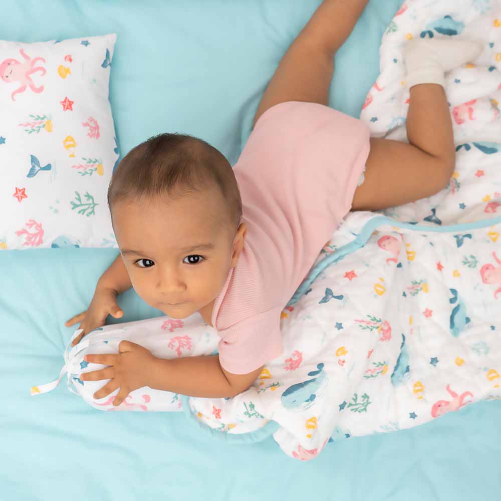 Bundle of Joy Bedding Set: Mattress, Bolsters with Quilt (Pack of 5,Vitamin Sea) - Bedding Set | haus & kinder