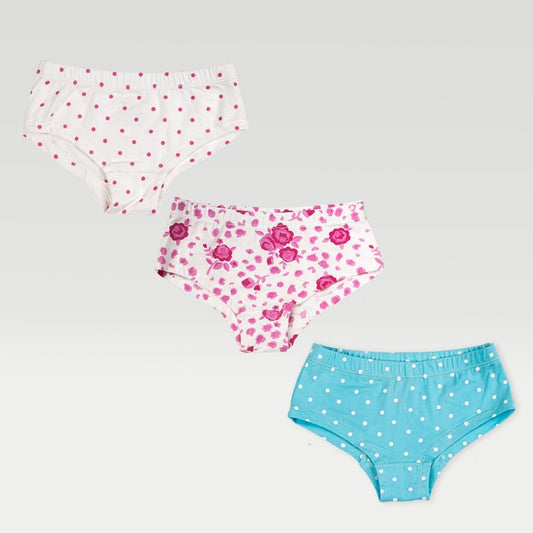 Girl Boyshorts, Pack of 3, Bio-wash Cotton Antibacterial Finish  (1-10 Years)